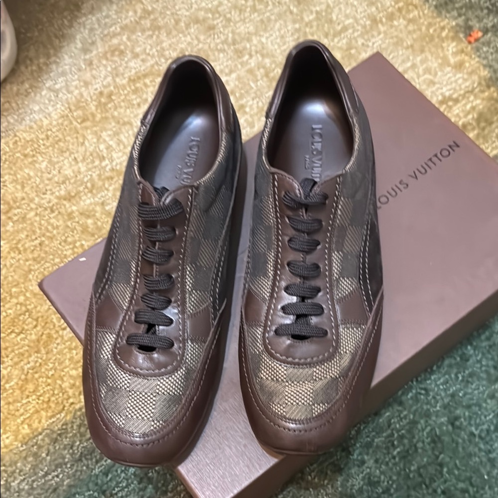 Louis Vuitton Men's Brown Checkered Sneakers